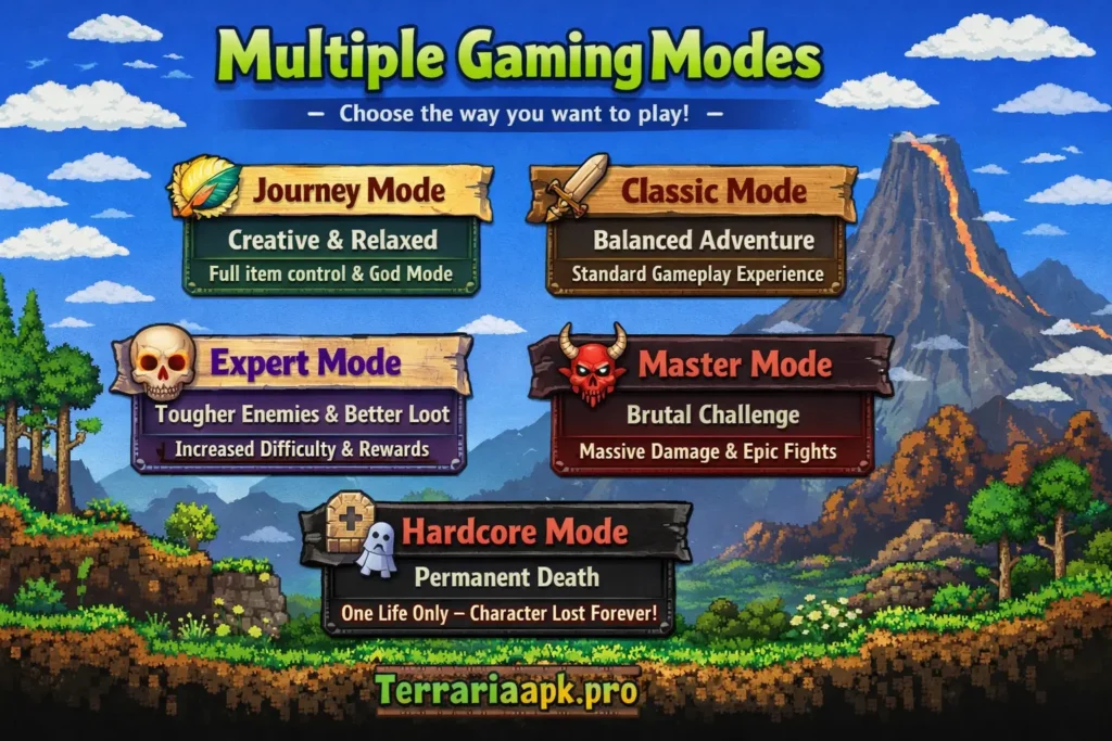 Terraria Multiple gaming modes